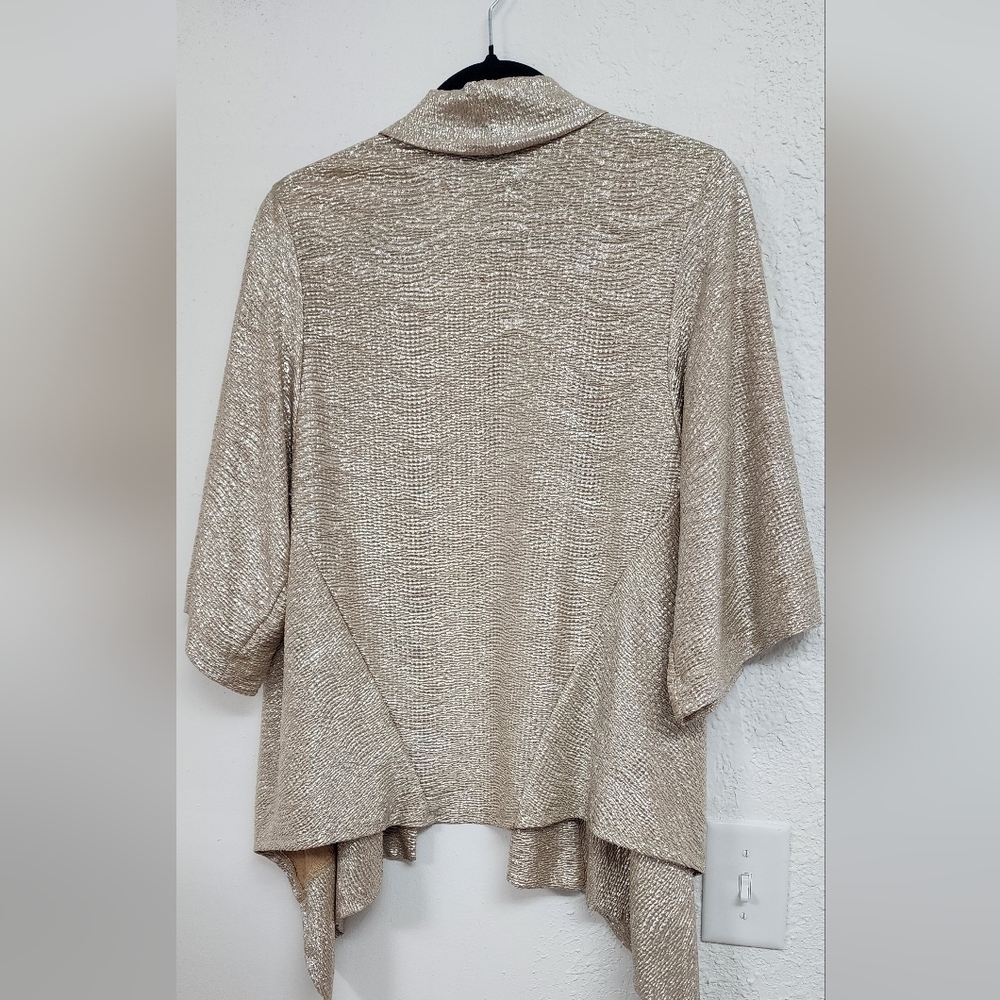 Zara Womens Special Edition Metallic Gold Cardigan Size S - Picture 2 of 9